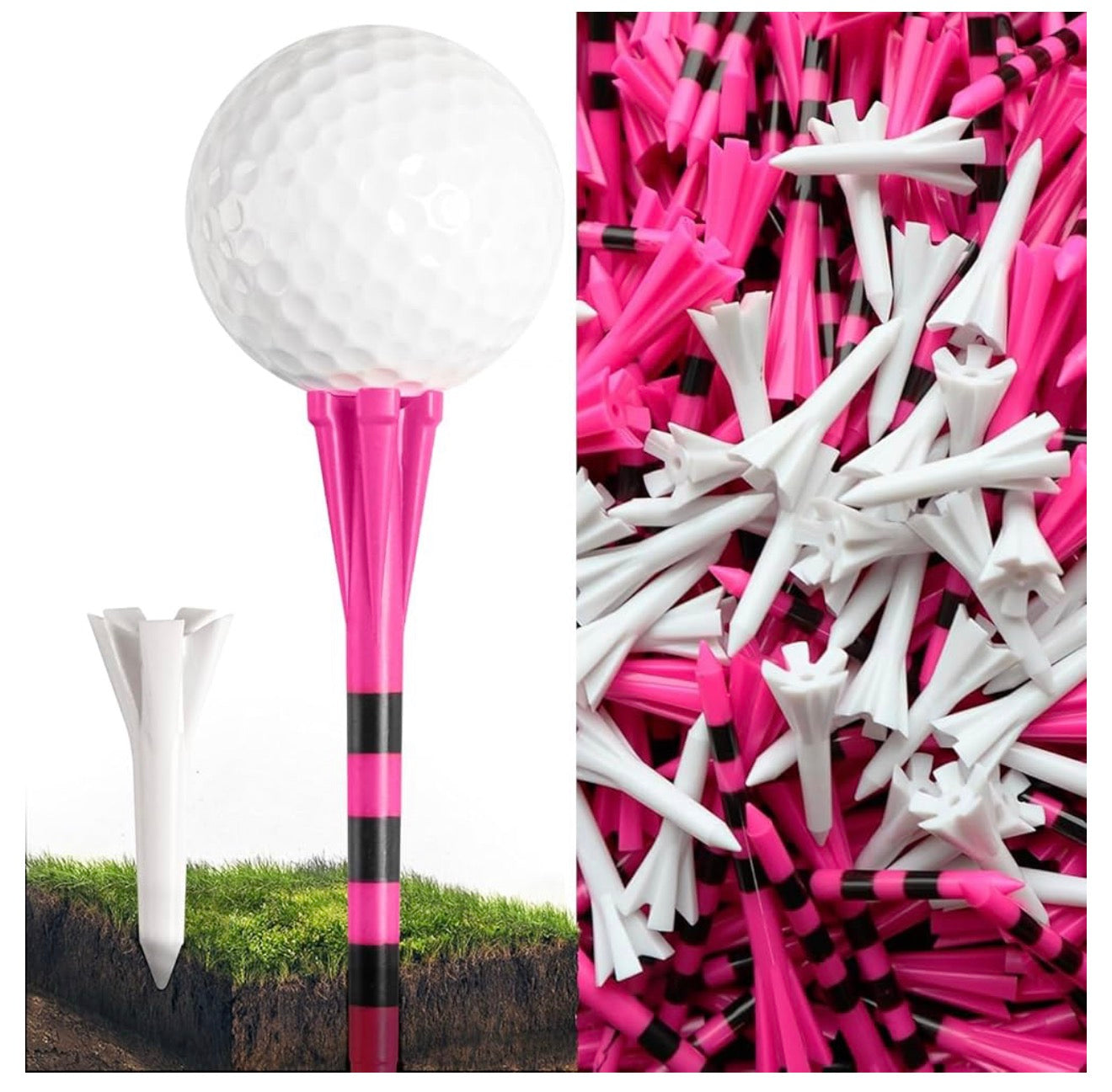 UNBREAKABLE Plastic Golf Tees